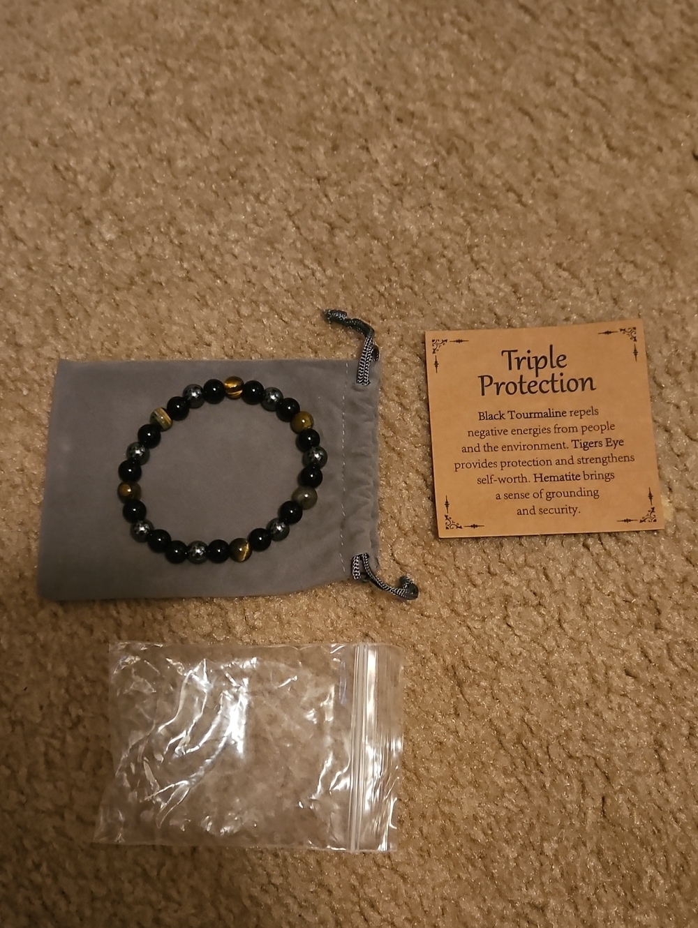 Triple Protection Beaded Bracelet